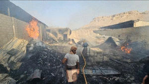 اليمن اليوم اخبار المحافظات – حريق هائل يلتهم ورشة نجارة في حضرموت