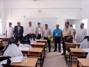 اليمن اليوم اخبار المحافظات – لجنة الإشراف المركزي لإمتحانات الثانوية العامة تزور عدد من المراكز الامت