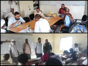 اليمن اليوم اخبار المحافظات – مدير التربية بمضاربة لحج يتفقد المركز الامتحاني بمخيم خرز للأجئين ويشيد