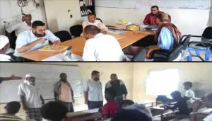 اليمن اليوم اخبار المحافظات – مدير تربية مضاربة لحج يتفقد مركز خرز للاجئين ويشيد بالانضباط والجهود الم