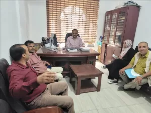 اليمن اليوم اخبار المحافظات – مدير عام قعطبة يزور المعهد الوطني للعلوم والتكنولوجيا في المدينة.