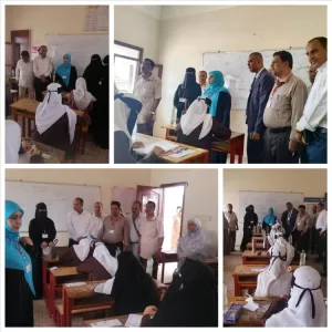 اليمن اليوم اخبار عدن – رئيس اللجنة الفرعية بعدن  يتفقد سير العملية الاختبارية في مديرية البريقة