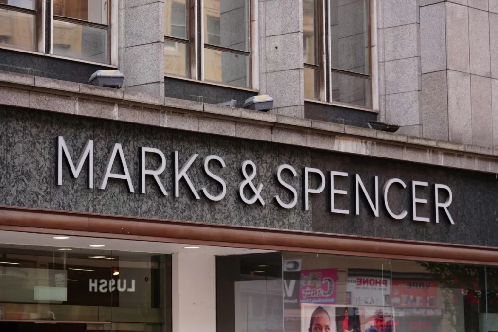 a Marks and Spencer store in Sheffield, U.K., days after a ransomware attack hit the company's backend systems.