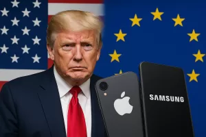 ترامب يثير جولة جديدة في النزاع التجاري: تهديدات بزيادة الرسوم الجمركية على أوروبا و’آبل’ و’سامسونغ’ – شاشوف