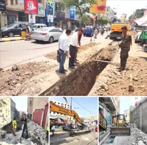 تقرير عن وردت الآن – المشمر يزور مشروع تحديث شبكة الصرف الصحي في حي الكوثر بتعز