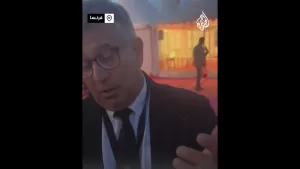 شاهد “الكوفية” تغضب رجل أمن في مهرجان كان السينمائي في فرنسا