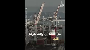 شاهد جماعة أنصار الله يعلنون فرض حظر بحري على ميناء حيفا إسنادا لغزة