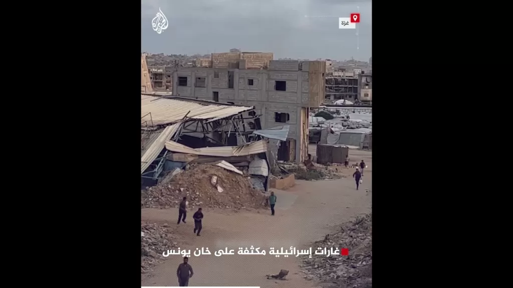غارات إسرائيلية مكثفة على خان يونس