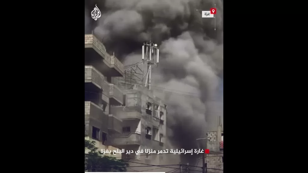غارة إسرائيلية تدمر منزلا في دير البلح بغزة