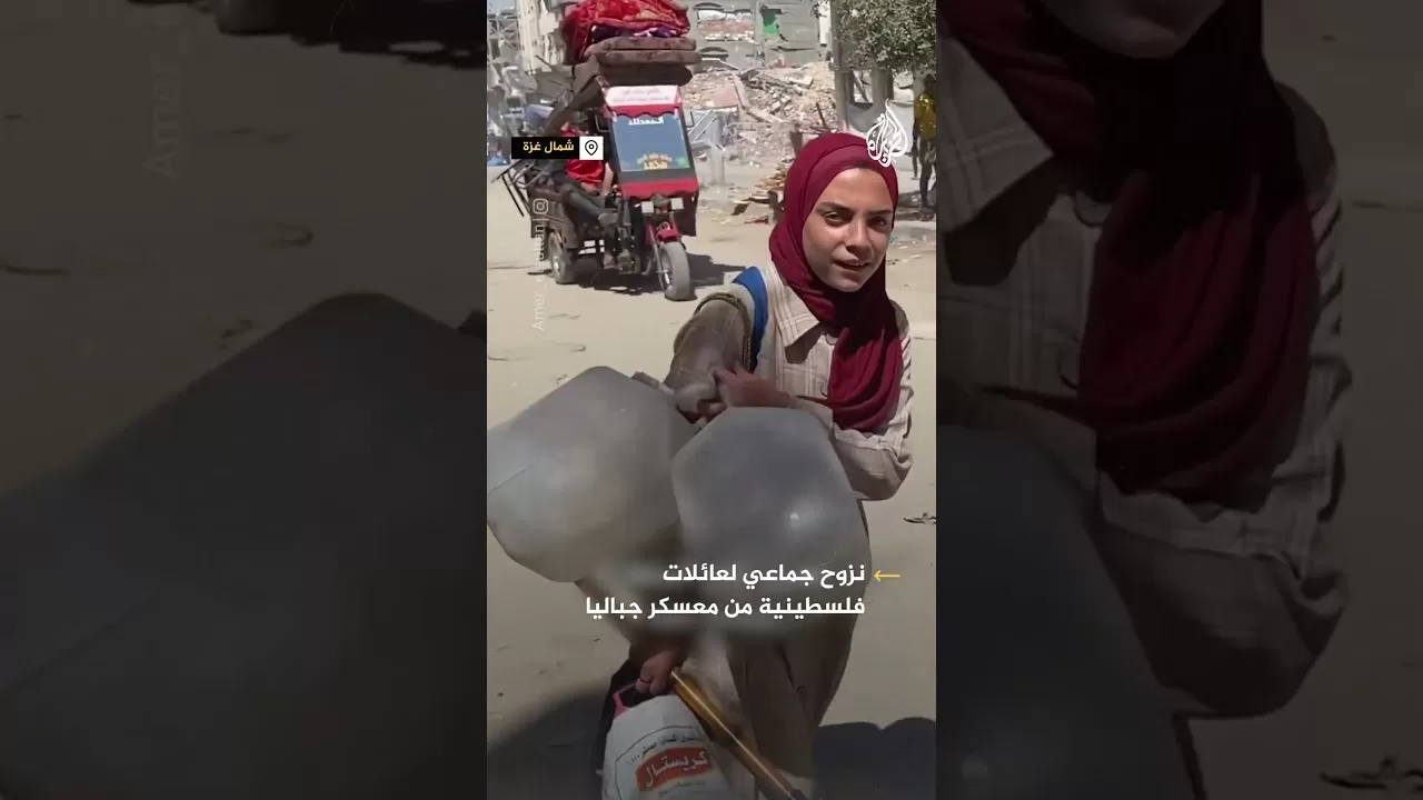 نزوح جماعي لعائلات فلسطينية من معسكر جباليا