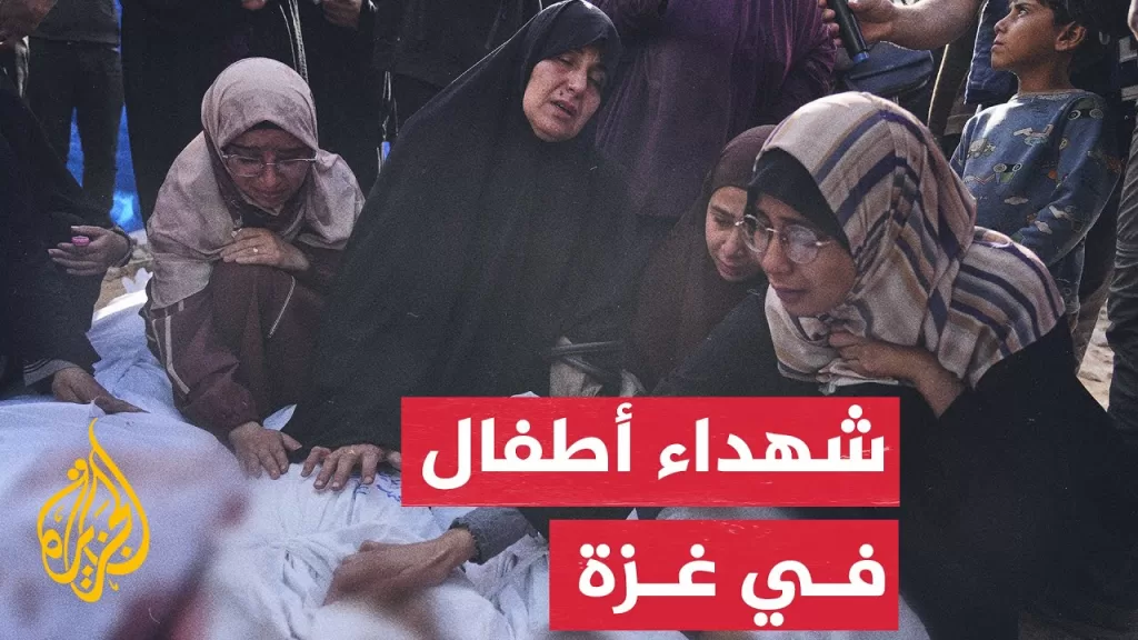 وداع شهداء أطفال إثر قصف إسرائيلي على جباليا وبيت لاهيا