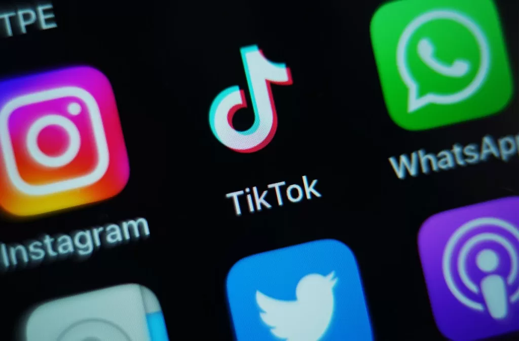 The app for TikTok on a phone screen. Cabinet Office minister Oliver Dowden, has confirmed TikTok will be banned on Government devices following a review. Picture date: Thursday March 16, 2023. (Photo by Yui Mok/PA Images via Getty Images)