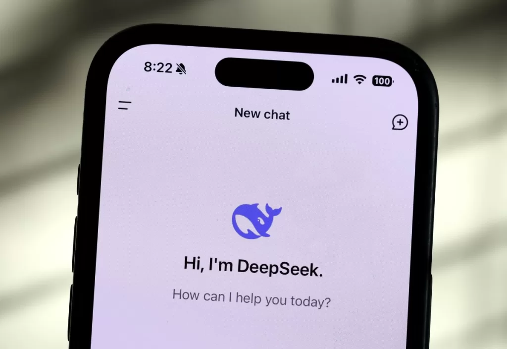 DeepSeek welcome page on mobile phone