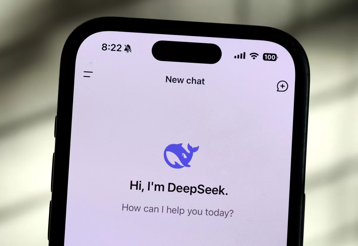 DeepSeek welcome page on mobile phone