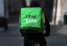 Uber Eats bike courier