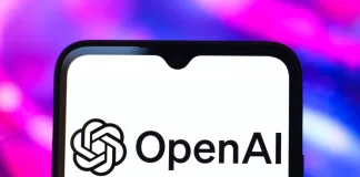 The OpenAI logo is seen displayed on a smartphone screen.