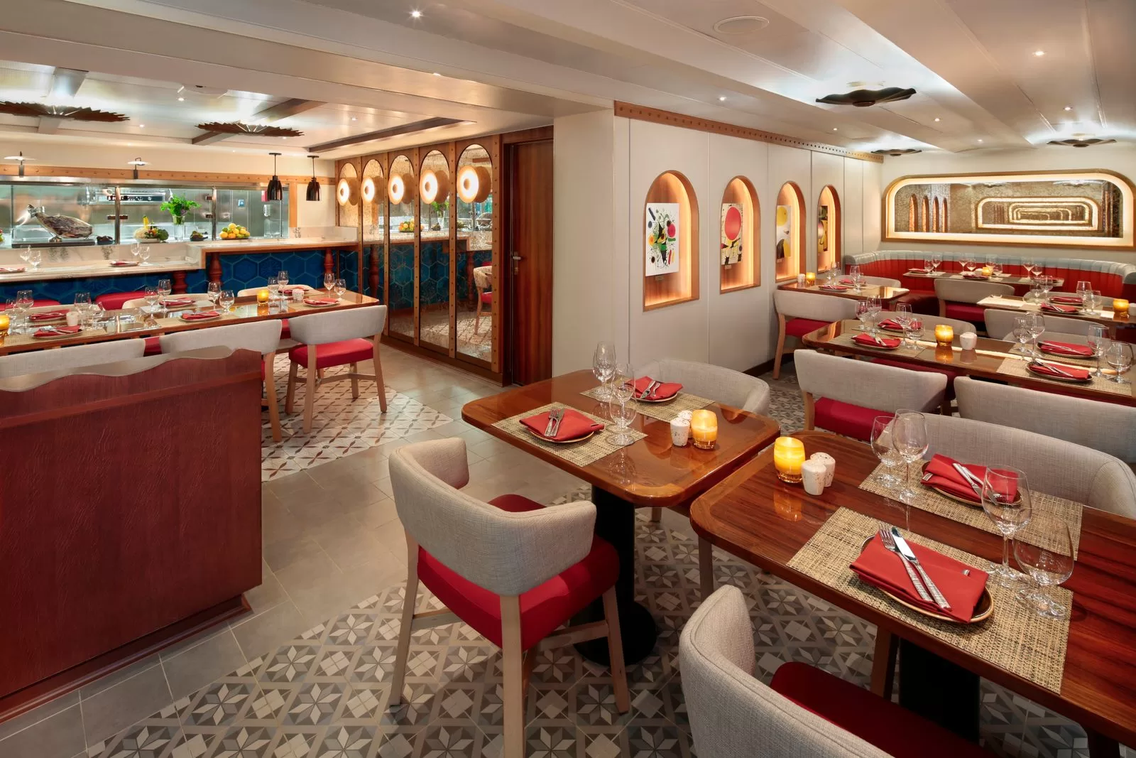 Cuadro 44 Restaurant Deck 6 Midship Portside.Star Breeze Windstar Cruises