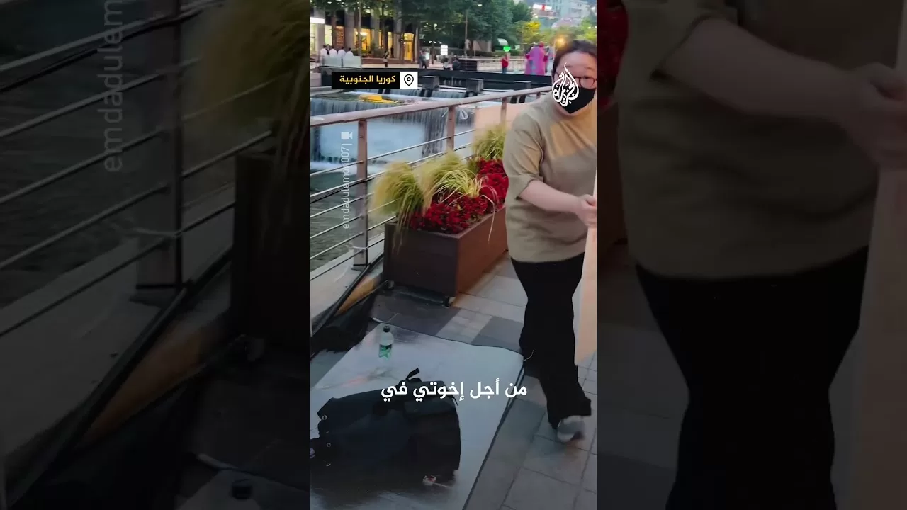 شاهد | فتاة كورية تتظاهر وحيدة من أجل فلسطين