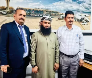 اخبار عدن – المقدم الجعدني يلتقي بمدير مطار عدن لمناقشة تعزيز جهود مكافحة تهريب المخدرات