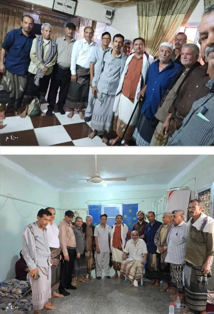 جمعية أبناء حالمين في عدن تزور الأستاذين القطيبي والنسري