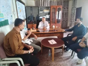 اخبار وردت الآن – مدير الرعاية الطبية السنةة والسكان في أبين يلتقي بوفد من منظمة الإن