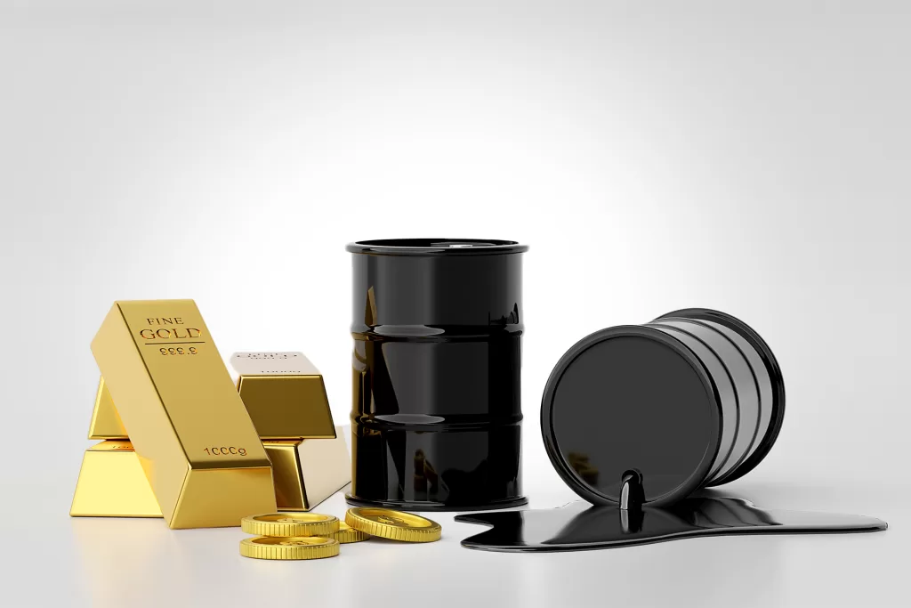الذهب يتراجع تحت ضغط الدولار والتوترات تدعم النفط