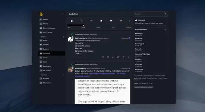 برنامج Bonfire الجديد يتيح للمستخدمين إنشاء مجتمعاتهم الاجتماعية الخاصة، بعيدًا
