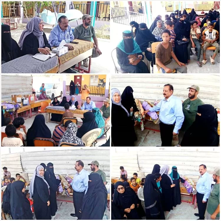 وكيل لحج اللواء البكري يدشن توزيع أقمشة وملابس اتحاد الجمعيات والمؤسسات الخيرية