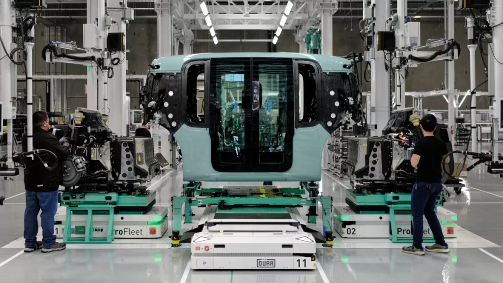 Zoox's new robotaxi production facility in Hayward, California