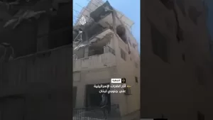 شاهد آثار الغارات الإسرائيلية على جنوبي لبنان