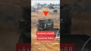 شاهد القسام تعرض مشاهد لاستهداف آلية إسرائيلية بخان يونس