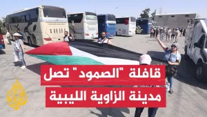 شاهد المتحدث باسم قافلة الصمود: لا نحمل المساعدات لغزة وهدفنا كسر الحصار ومحطتنا الأخيرة ستكون في القطاع