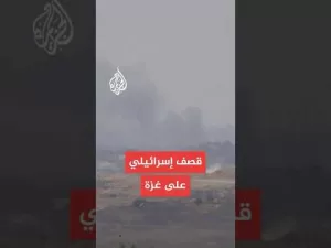 شاهد صور تظهر تصاعد أعمدة الدخان فوق غزة إثر غارات إسرائيلية