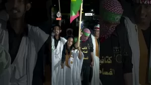 شاهد وقفة أمام السفارة الأمريكية في نواكشوط نصرة لغزة