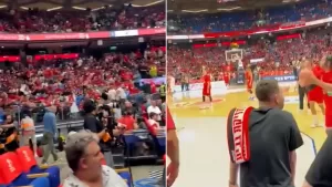 صاروخ يمني يتسبب في وقف المباراة النهائية لدوري كرة السلة في تل أبيب