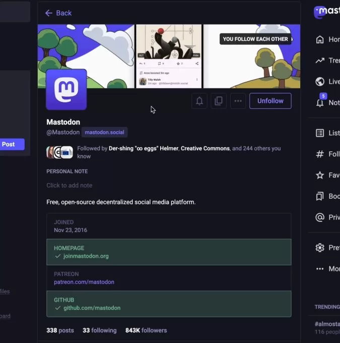 آخر تحديث لـ Mastodon يجهز التطبيق لإضافة المشاركات الاقتباسية ويجدد