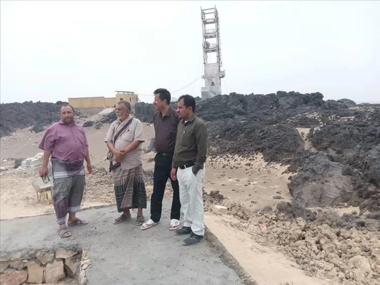 تواصل الأعمال الإنشائية في مشروع خزان مياه بئر علي - الخبية رضوم