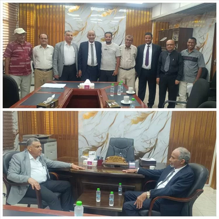 الفريق الركن محمود الصبيحي يزور مبنى محافظة عدن ويلتقي نائب المحافظ