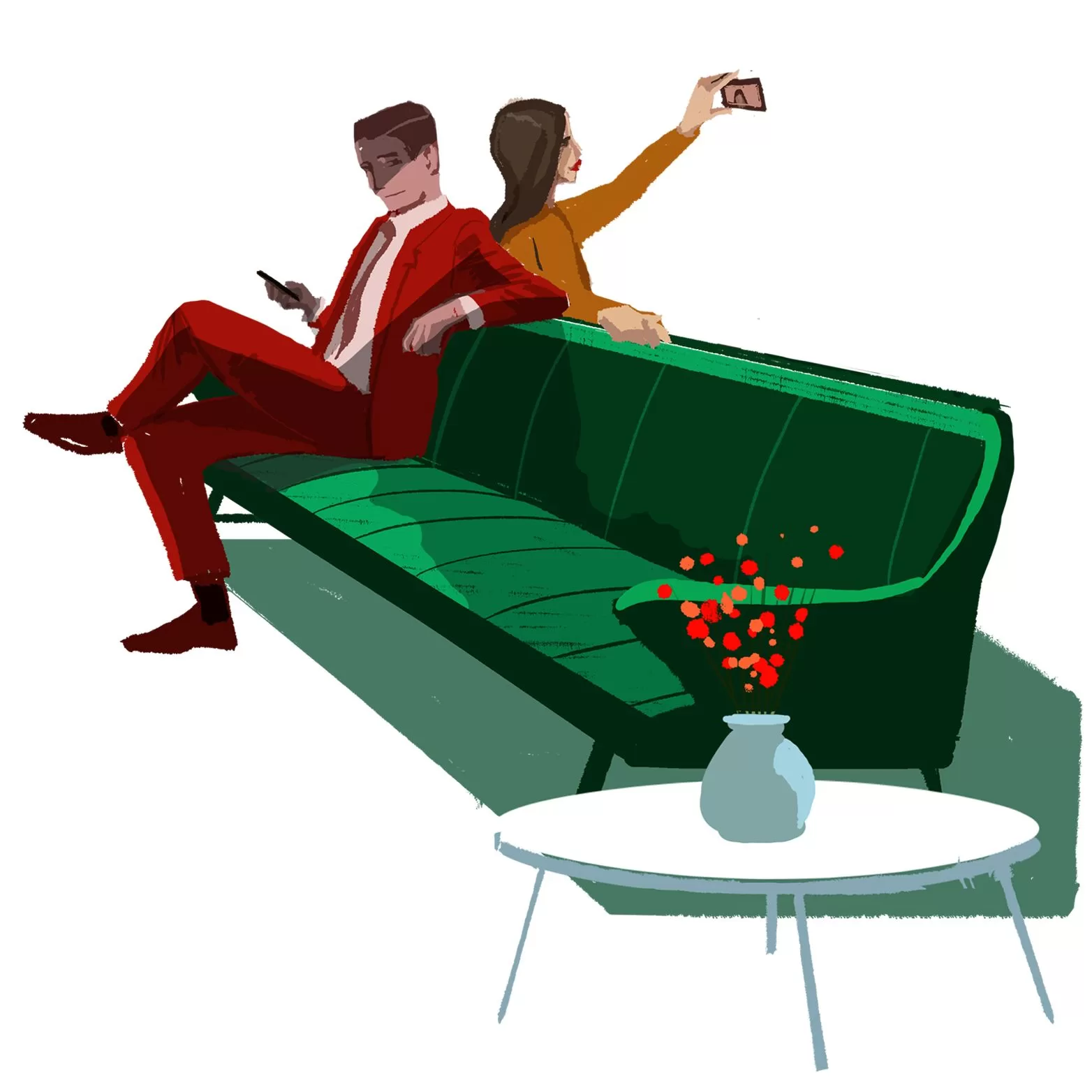 قد تحتوي الصورة على أثاث أريكة شخص بالغ مقعد وفن