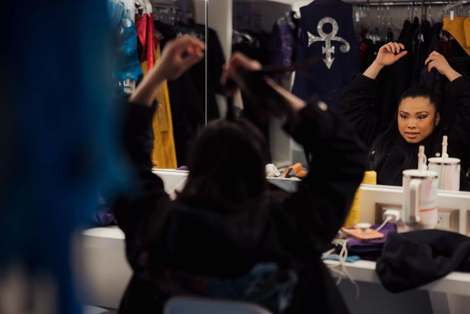 Image may contain Tingonleima Chanu Dressing Room Indoors Room Adult Person Cup Accessories Bag Handbag and Head