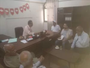 اخبار عدن – المدير السنة لمستشفى الأمراض النفسية والعصبية يجتمع مع فريق مؤسسة يمان