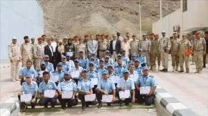 اخبار عدن – تحت رعاية معالي وزير الدفاع.. تخريج الدفعة الثالثة من ضباط قوات حفظ السلام في عدن.