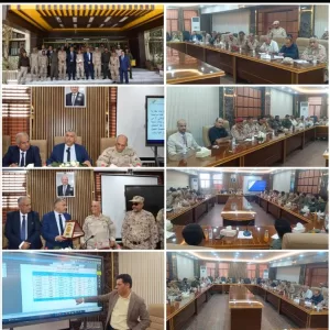 اخبار عدن – نائب المحافظ يعرض على وفد كلية الدفاع الوطني حالة الخدمات في العاصمة