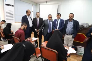 اخبار عدن – وزير الرعاية الطبية يطلق اختبارات الكفاءة المهنية للكوادر الصحية في مراكز الامتحانات