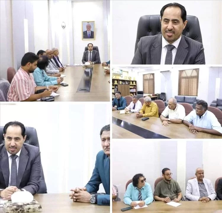 وزير الشباب والرياضة يلتقي فرع اتحاد الطب الرياضي بعدن