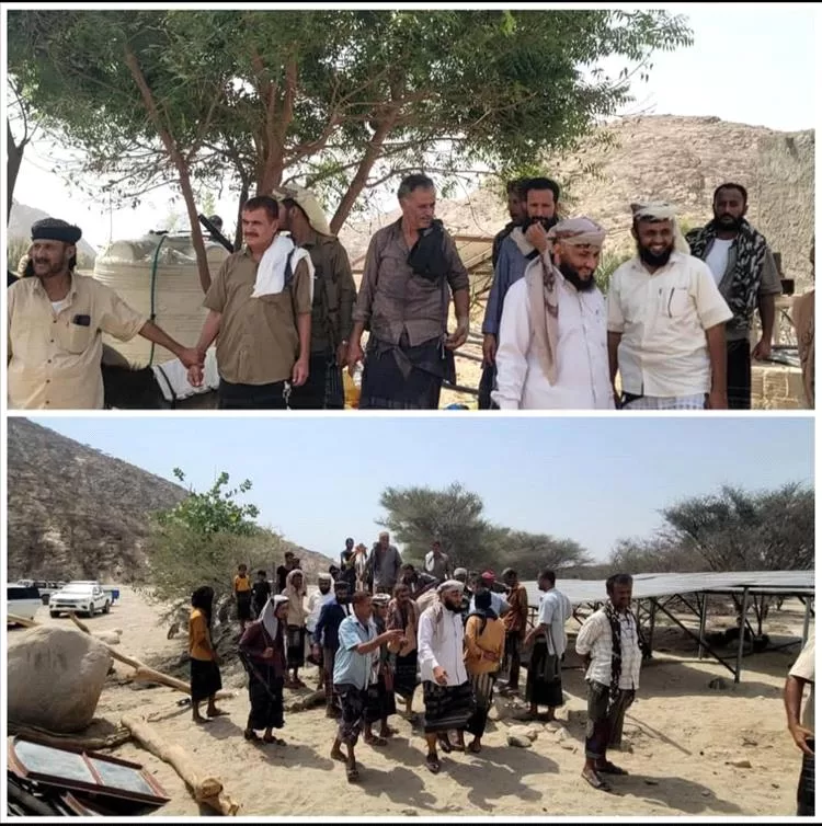 فريق من السلطة المحلية بطور الباحة يزور منطقة المشاريج النائية لتلمس احتياجات مواطنيها من الخدمات الأساسية