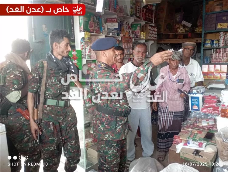 حملة أمنية مشتركة لضبط المواد منتهية الصلاحية في أحور