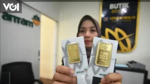 سعر ذهب أنيوزام يصل إلى 1,919,000 روبية إندونيسية للجرام الواحد بعد يومين من التراجع.