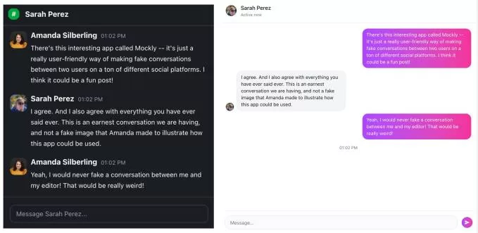 موكلي أنشأت مولد رسائل مباشرة مزيف سهل الاستخدام حقًا