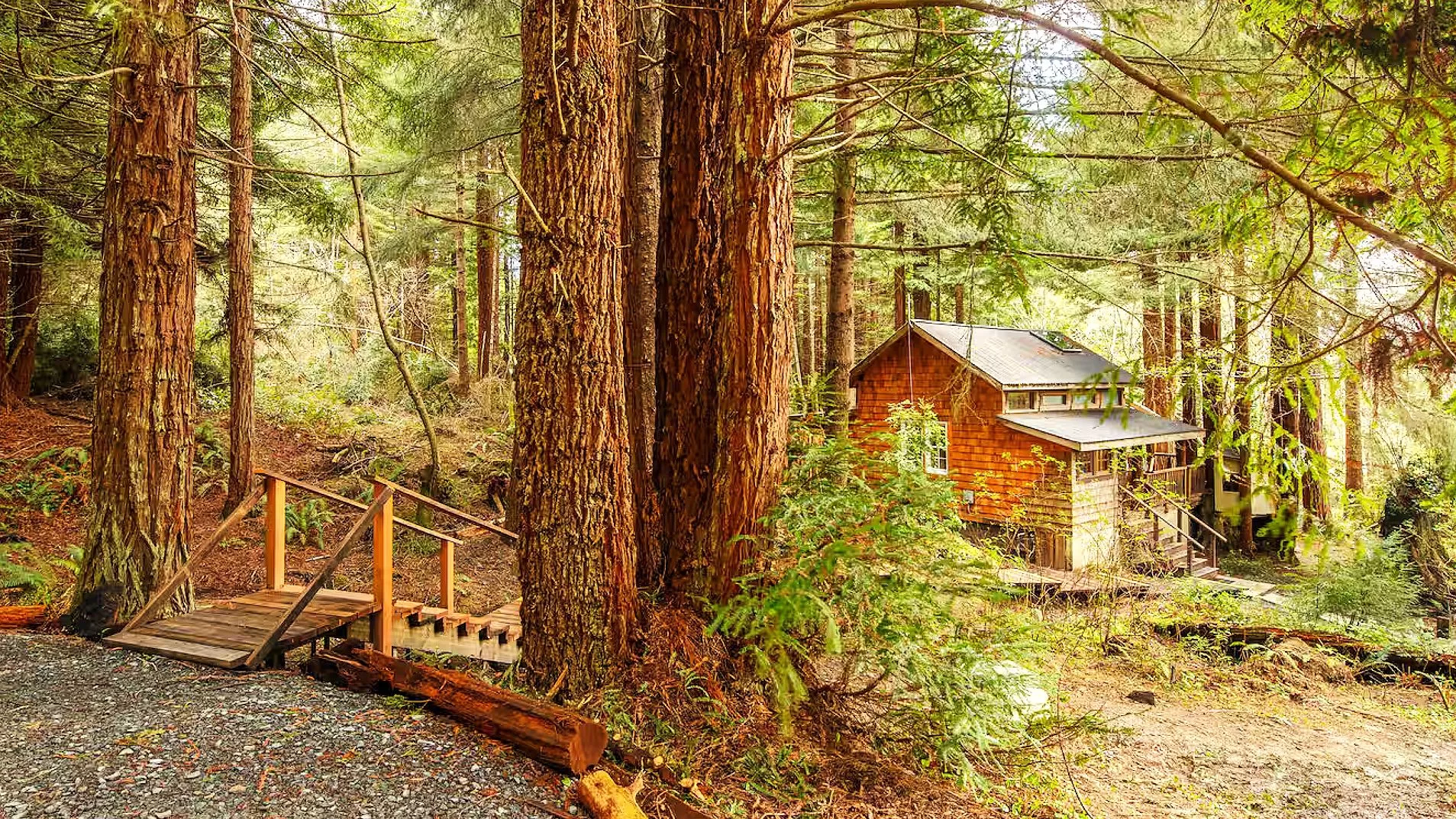 أين تقيم بالقرب من حديقة ريدوود الوطنية